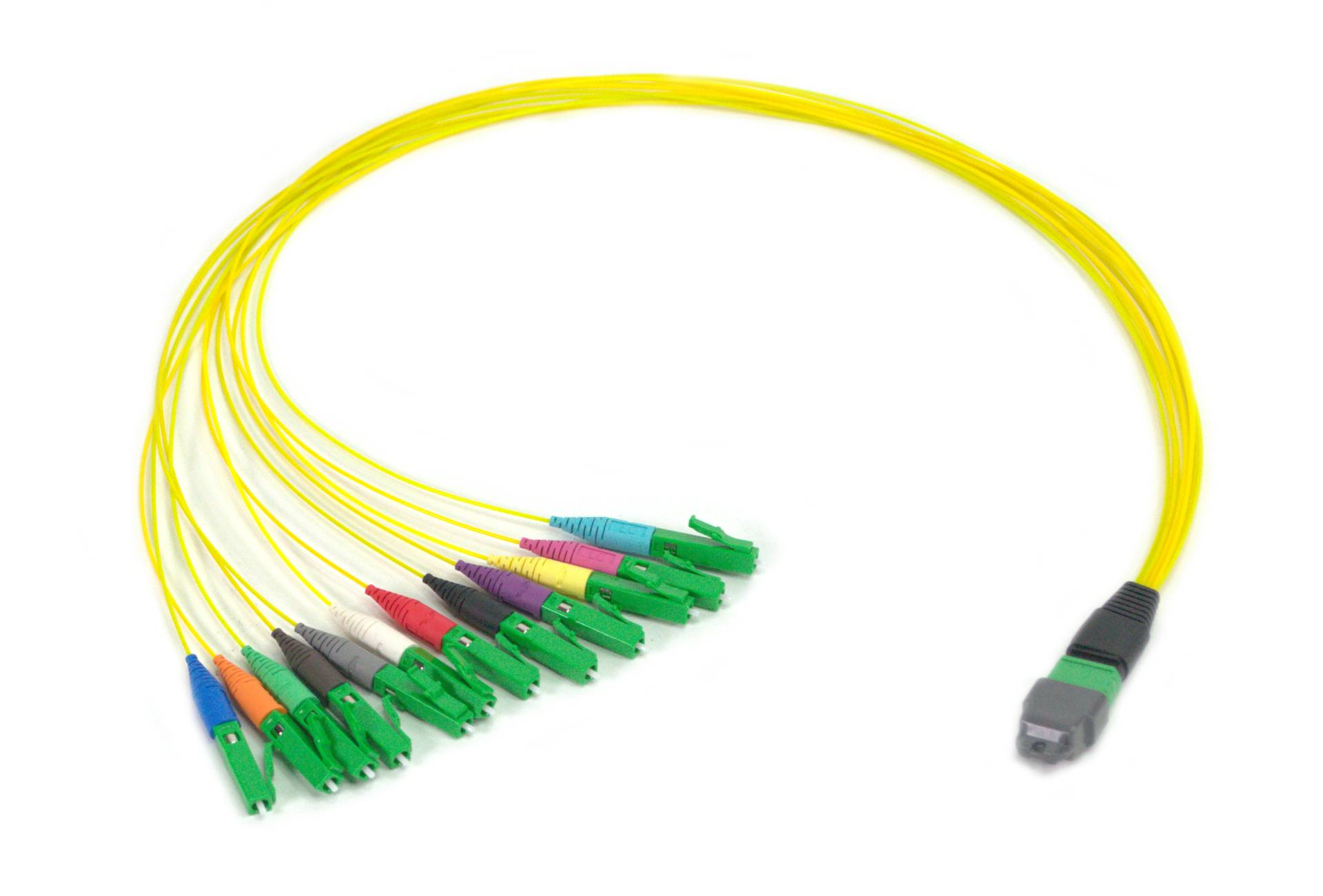 24-fiber direct split (MTP to LC trunk) with extended temperature range