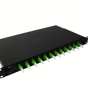 E2000 1U patch panel - plne naložený