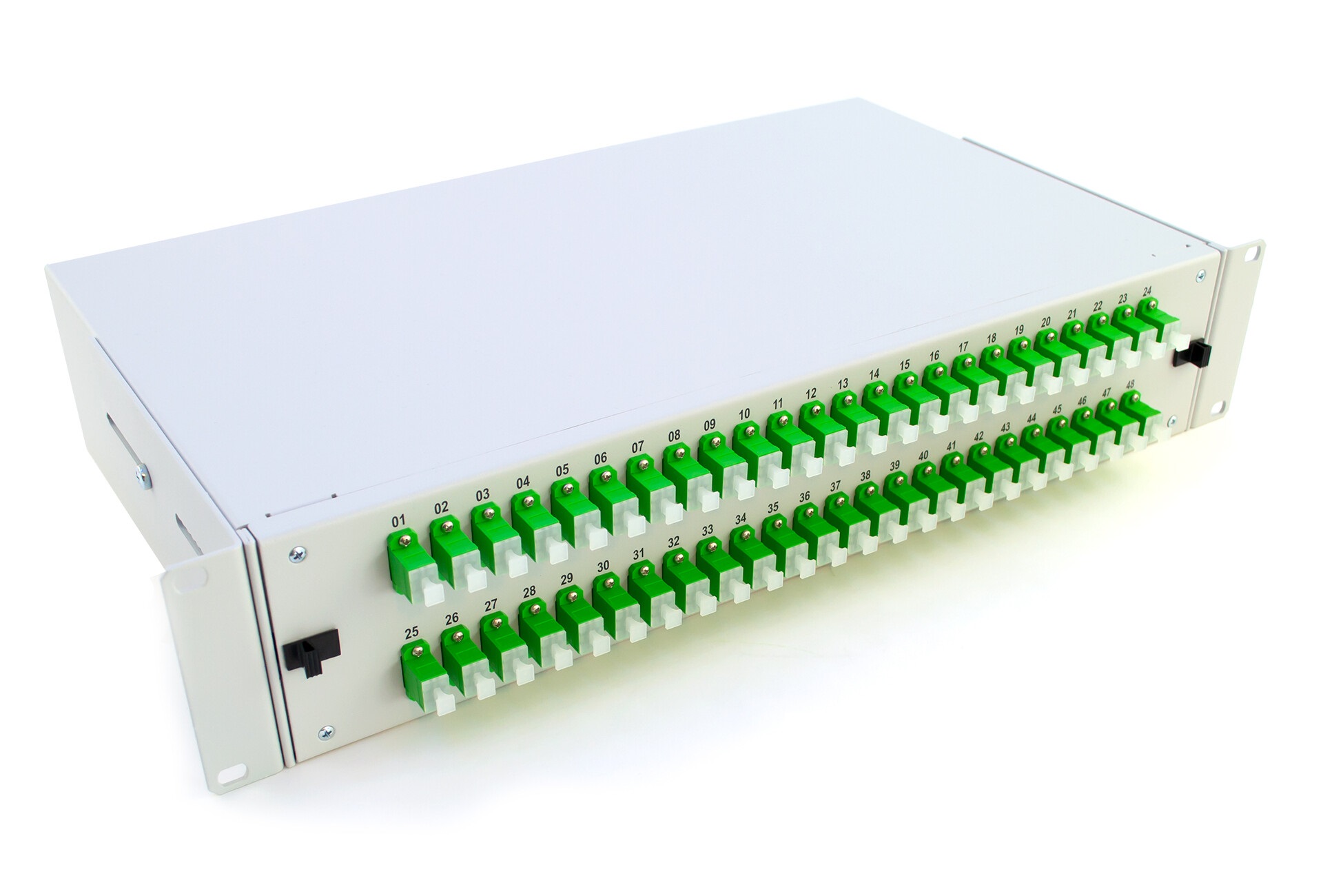 SC 2U patch panel – with adapters